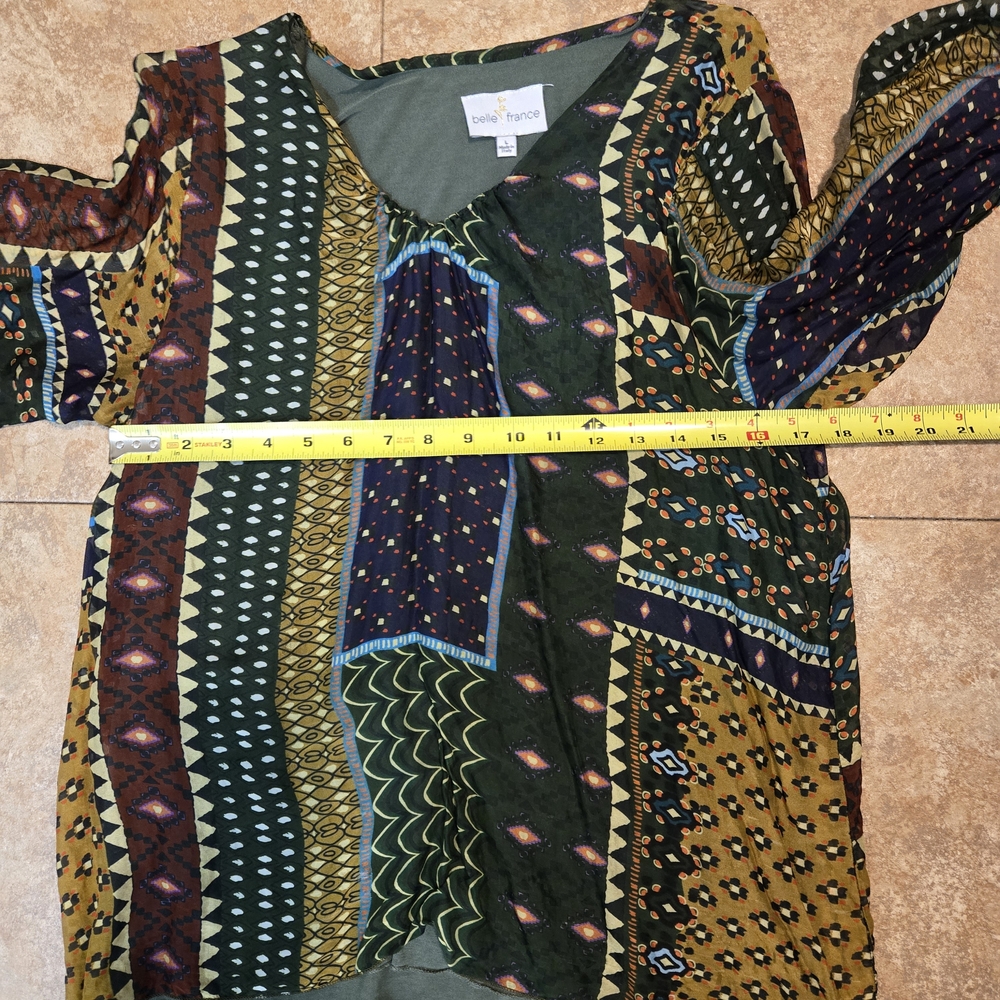 Chic Patchwork Blouse in Multicolor - image 5